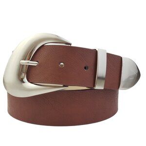 Silver-Tone Buckle Loop and Tip Belt